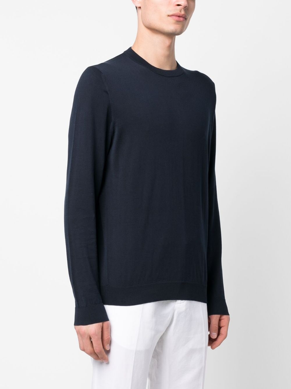 eleventy long-sleeve knitted jumper - blue