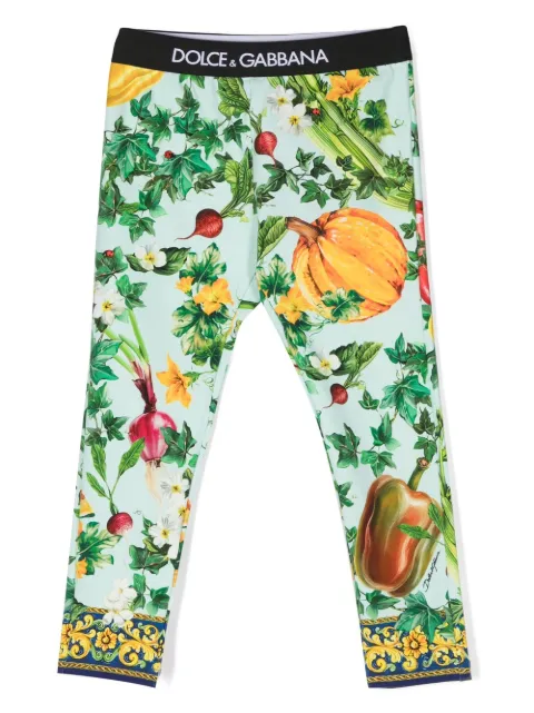 Dolce & Gabbana Kids floral-print leggings