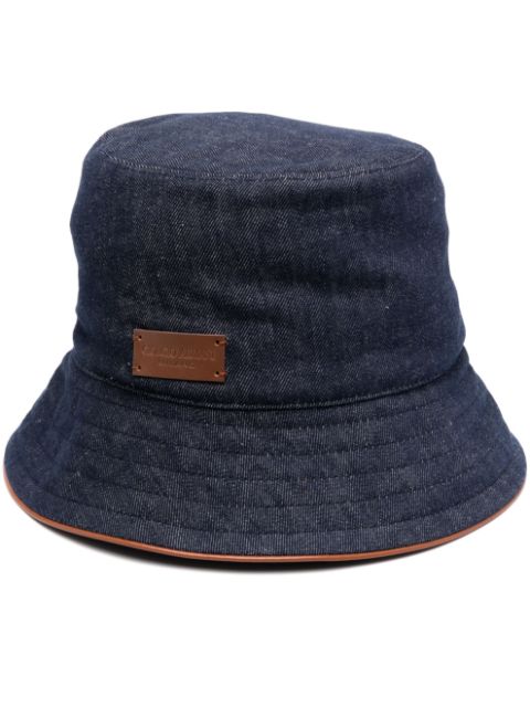 Giorgio Armani - logo-patch denim bucket hat