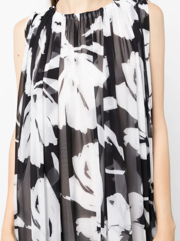 Michael kors floral chiffon dress cheap