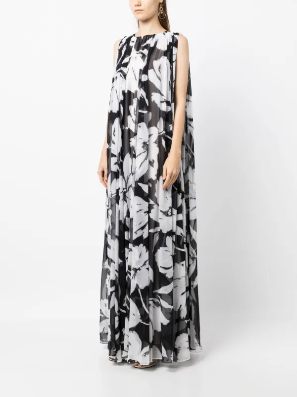 Michael kors discount floral chiffon dress