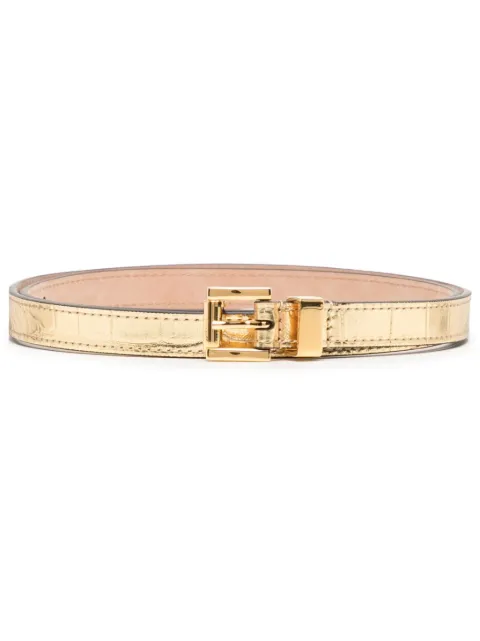 Michael Kors Collection crocodile-effect leather belt