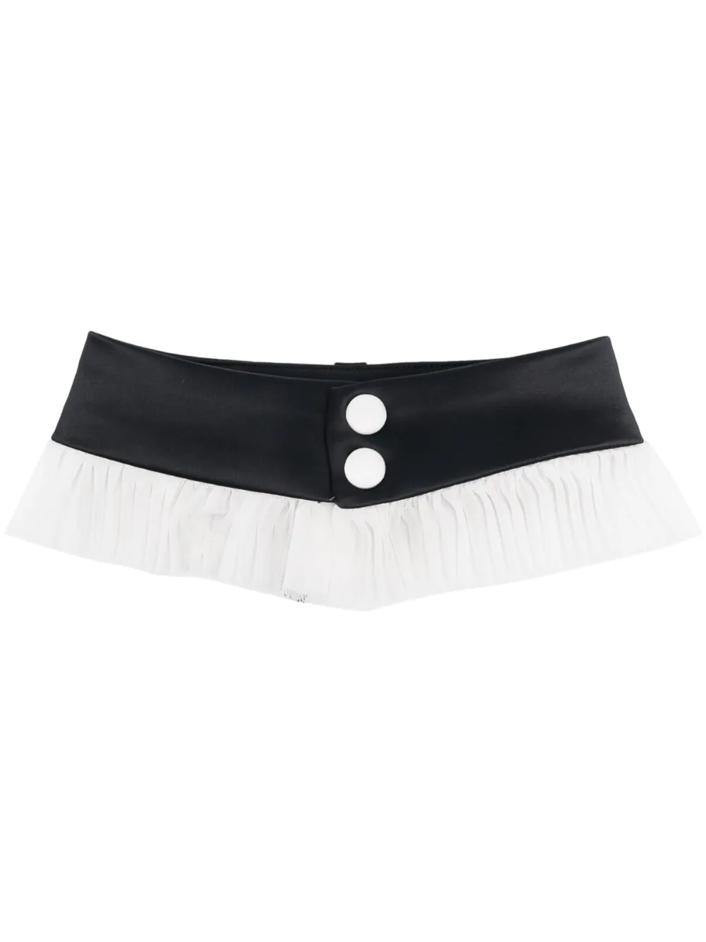 Murmur charm-detail ruffle collar - Black