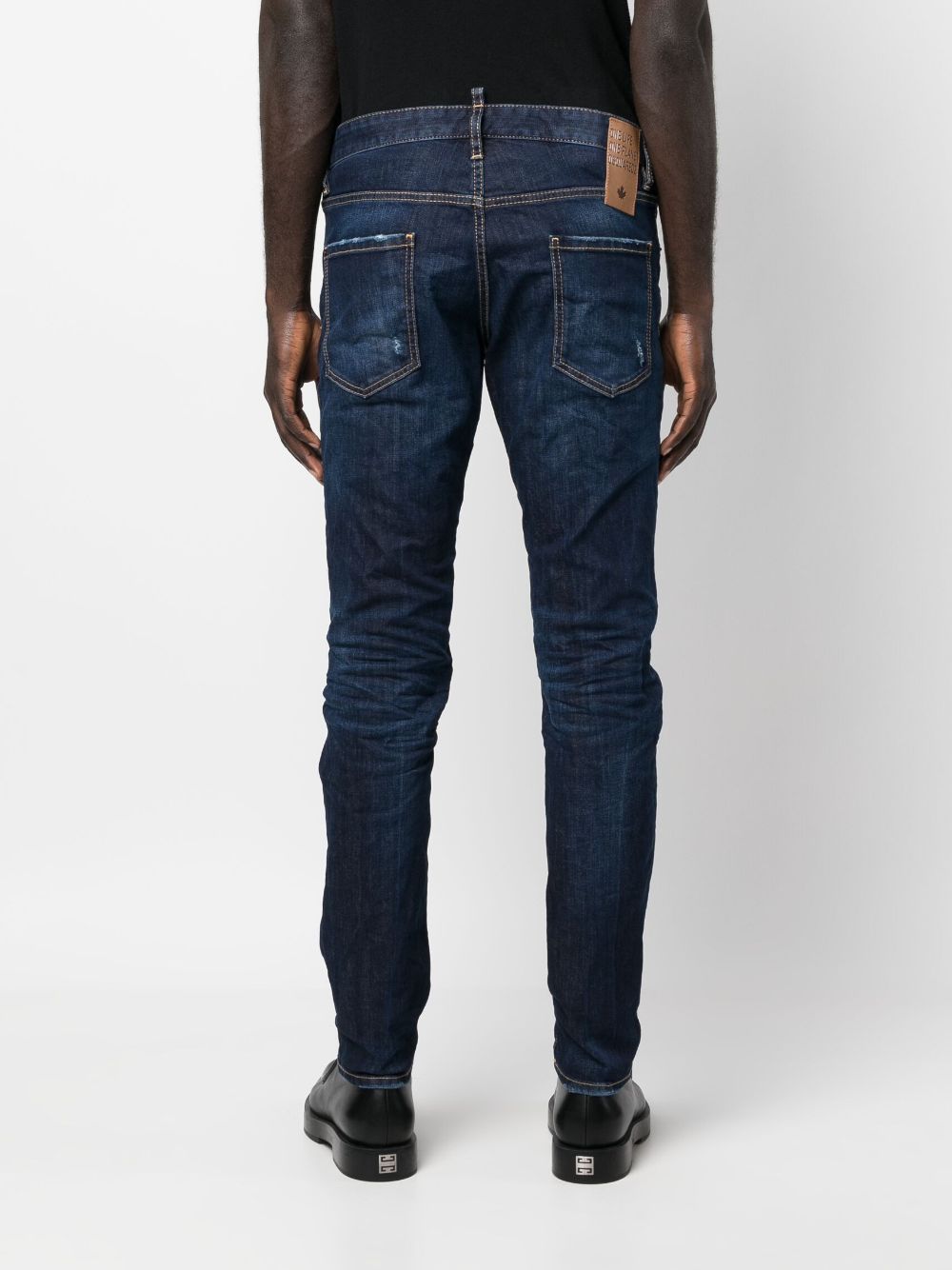 Shop Dsquared2 Low-rise Slim-cut Jeans In Blue