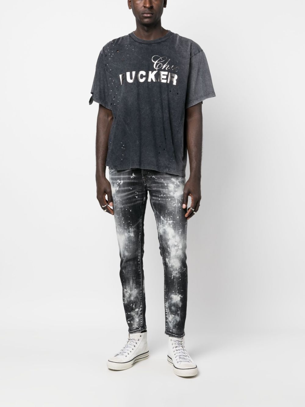 Dsquared2 T-shirt met grafische print - Grijs