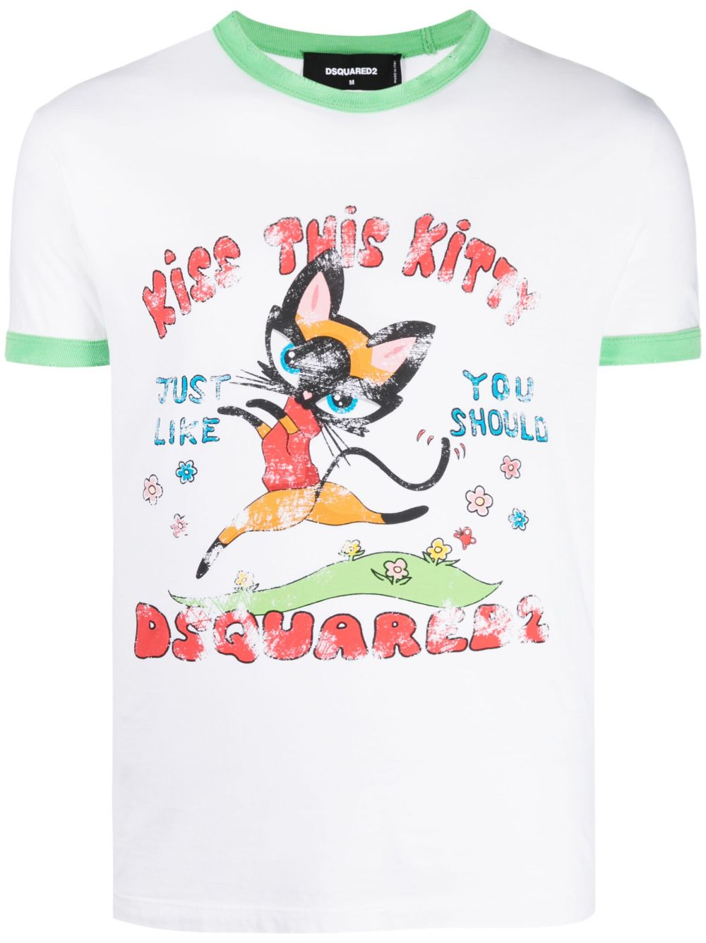 DSQUARED2 GRAPHIC-PRINT COTTON T-SHIRT