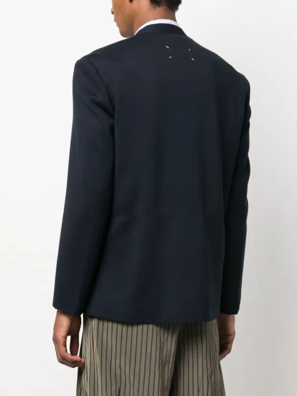 ☆関税送料込み☆【Maison Margiela】シングル ブレザー ブルー Maison Margiela ミラノステッチ シングルジャケット | ブルー