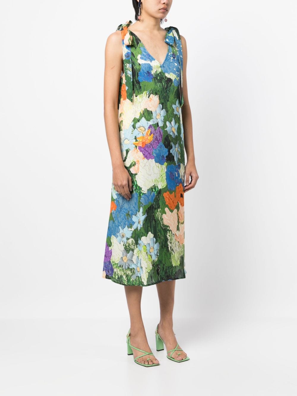 Stine Goya Naomi floral-print Midi Dress - Farfetch