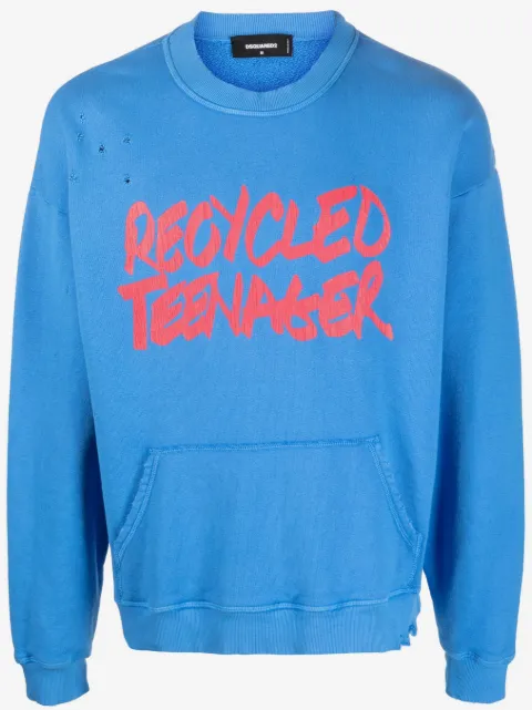 DSQUARED2 slogan-pront cotton sweatshirt