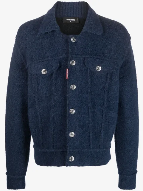 DSQUARED2 button-up wool-blend jacket