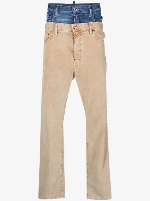 DSQUARED2 pantalon en velours côtelé 