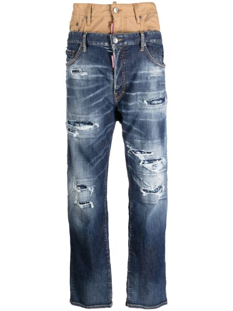 DSQUARED2 double-waist distressed jeans Men