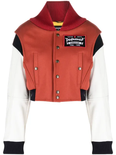 DSQUARED2 veste bomber à patch logo