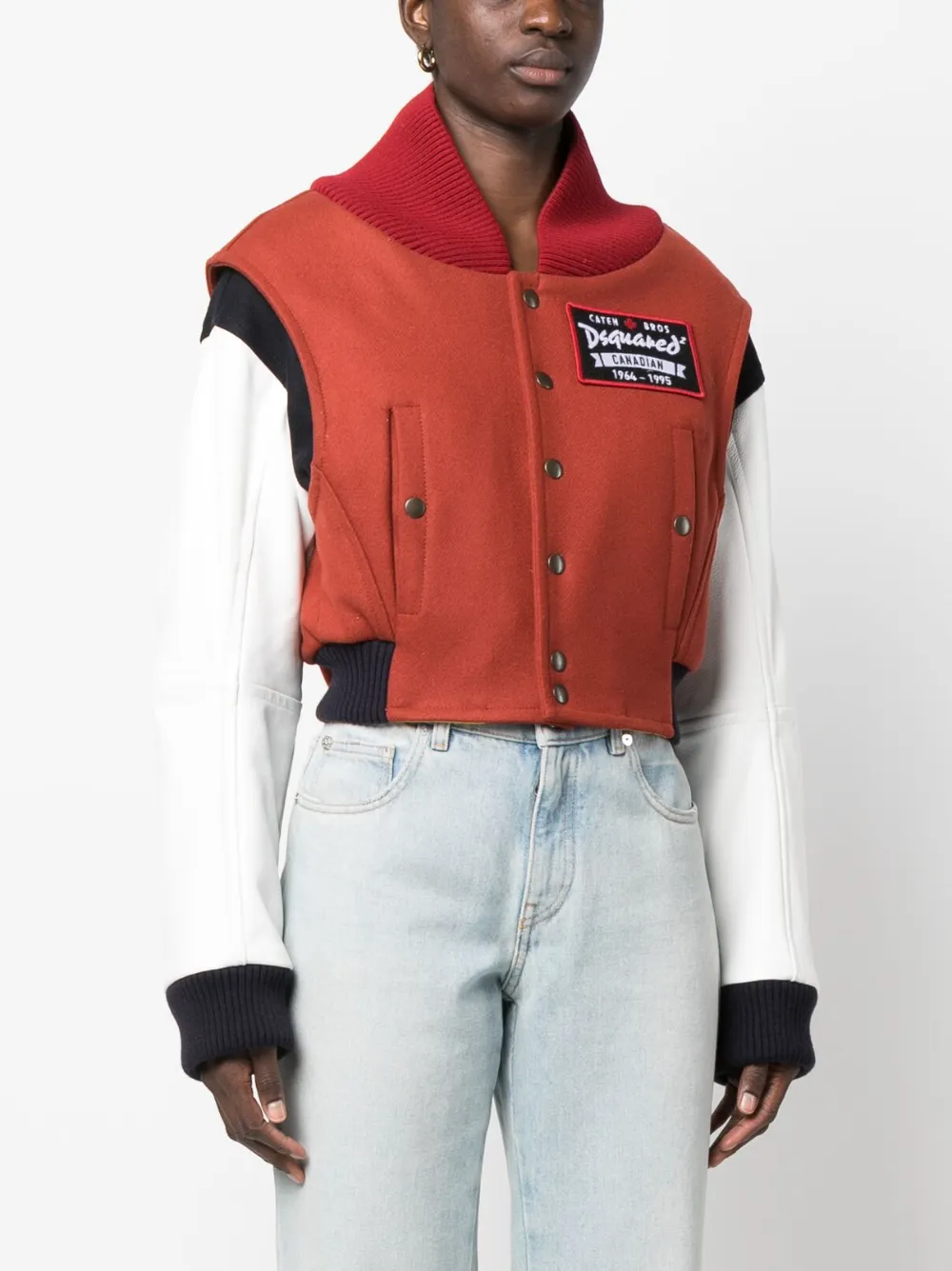 DSQUARED2 Bomberjack met logopatch Rood
