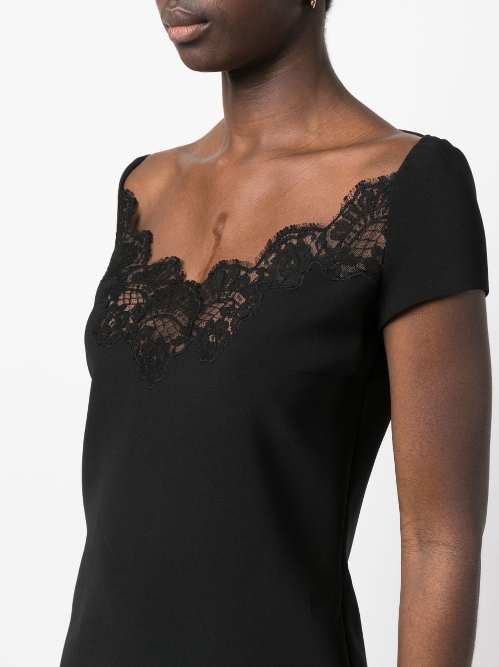 Shop Dsquared2 Lace-detail Minidress In Black