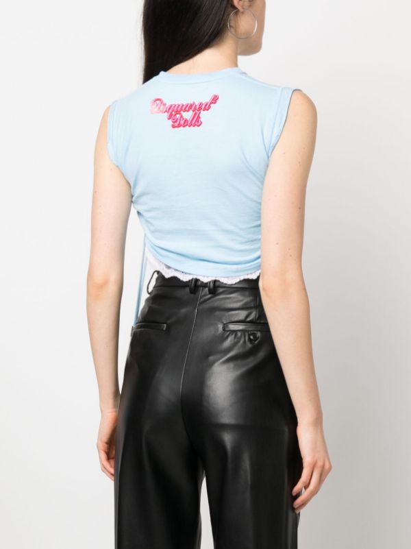 Dsquared2 logo-print Cropped T-shirt - Farfetch