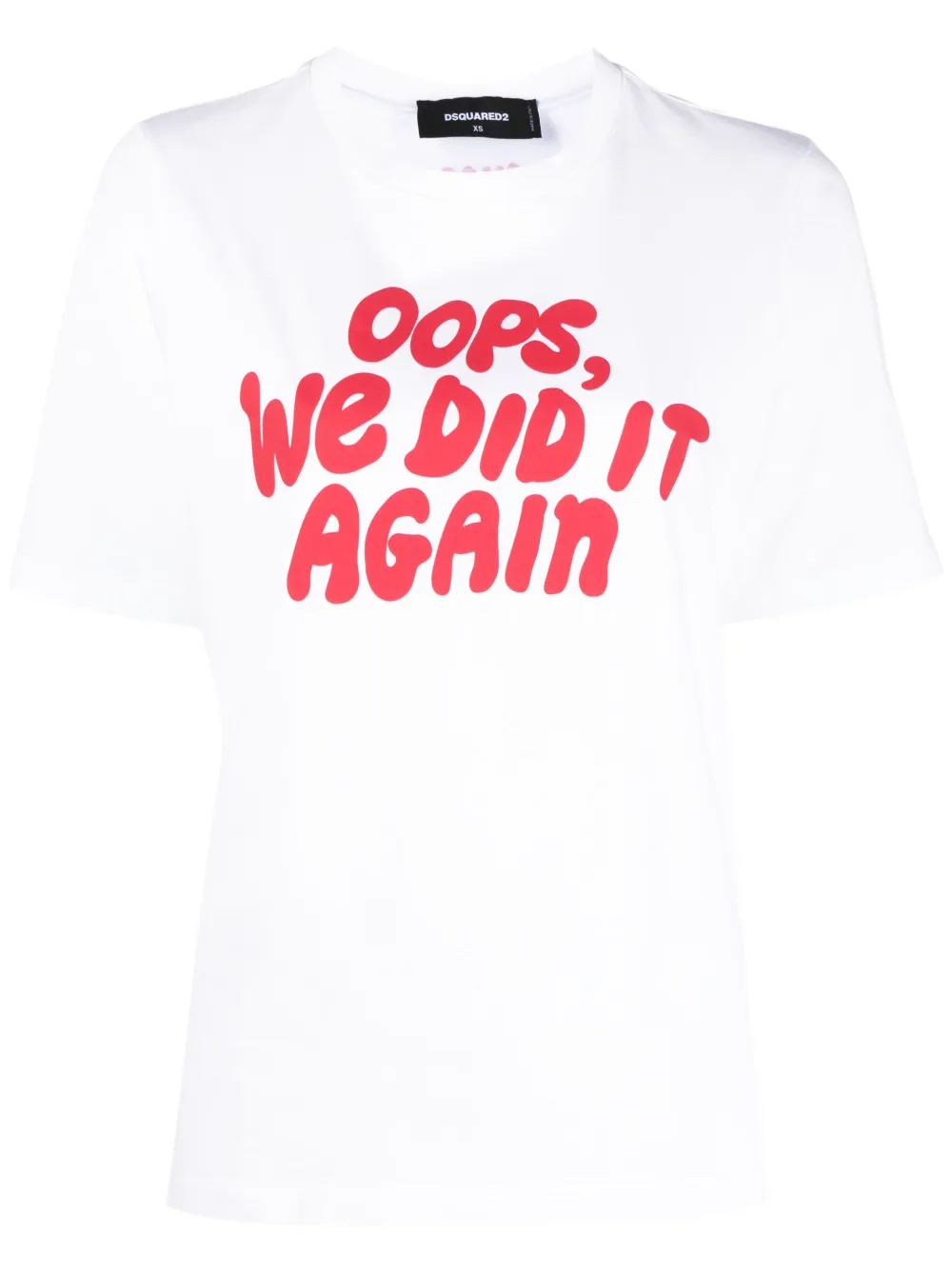 Dsquared2 Slogan-print Short-sleeve T-shirt In White