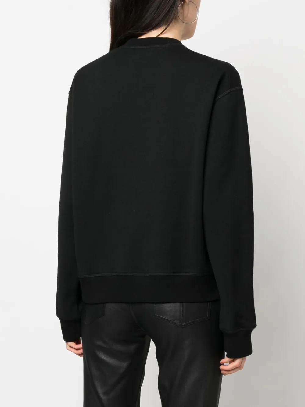 Dsquared2 Logo-print Long-sleeve Sweatshirt In Black