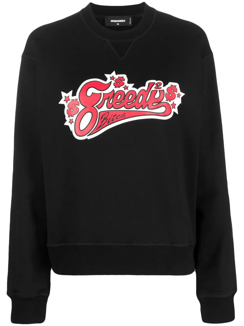 Dsquared2 Logo-print Long-sleeve Sweatshirt In Black