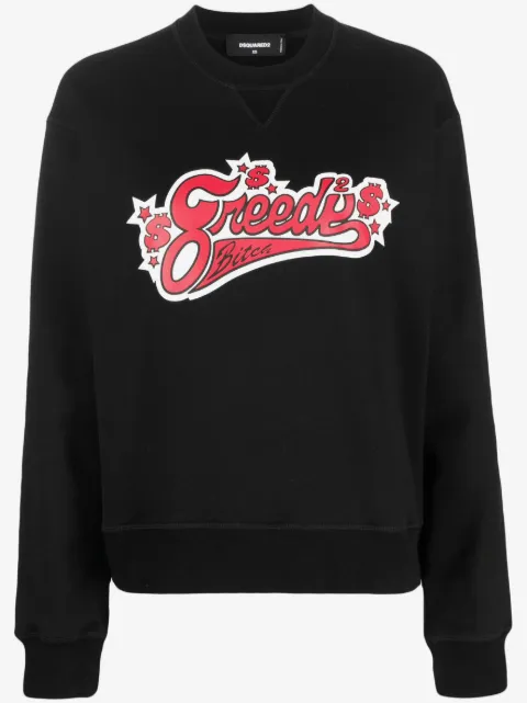 DSQUARED2 logo-print long-sleeve sweatshirt