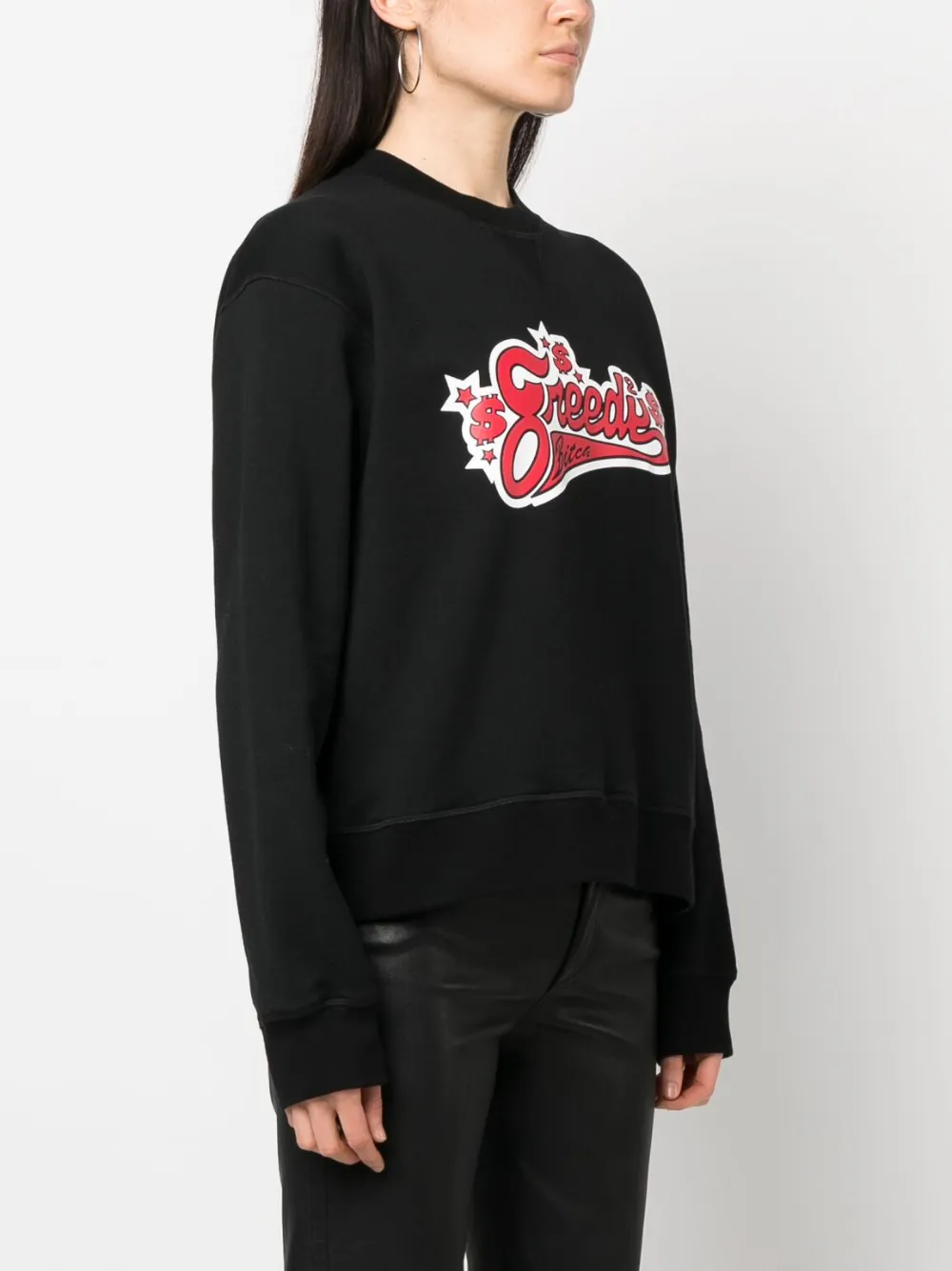 Dsquared2 Logo-print Long-sleeve Sweatshirt In Black