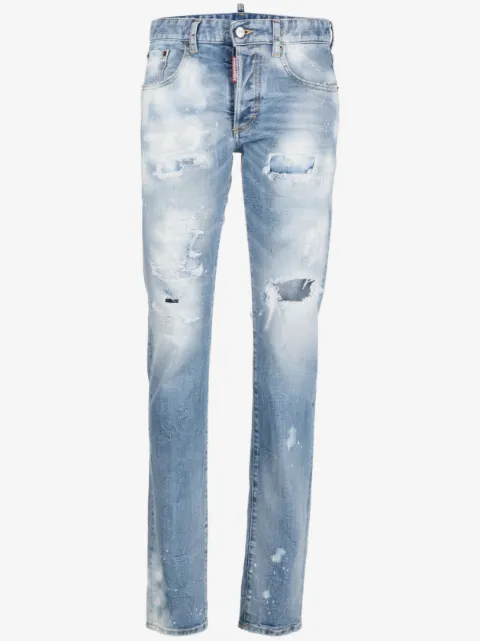 DSQUARED2 distressed-effect straight-leg jeans
