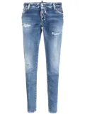 DSQUARED2 distressed-effect cropped jeans - Blue