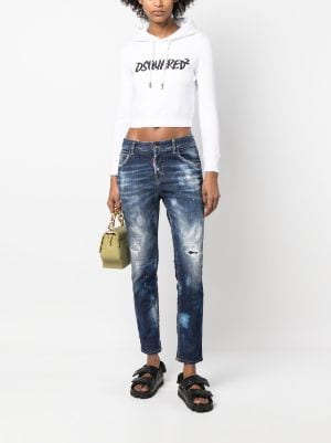 Dsquared2 Icon logo-print Cropped Leggings - Farfetch