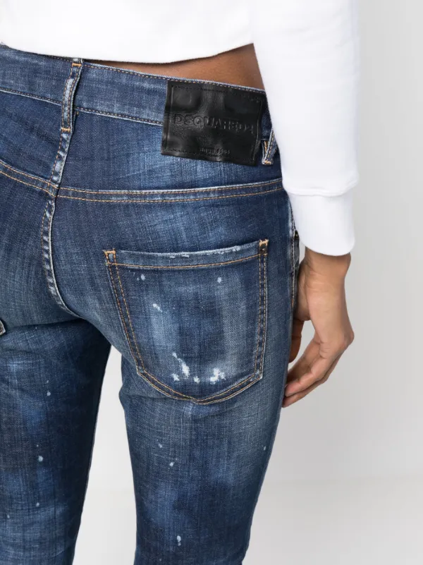 DSQUARED2 distressed-effect Cropped Jeans | Blue | FARFETCH
