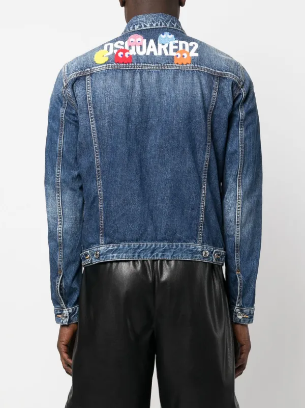 Dsquared2 logo-patch long-sleeve Denim Jacket - Farfetch