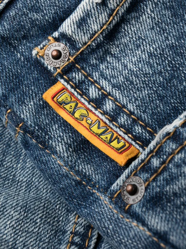 DSQUARED2 パッチディテール ジーンズ | ブルー | FARFETCH JP