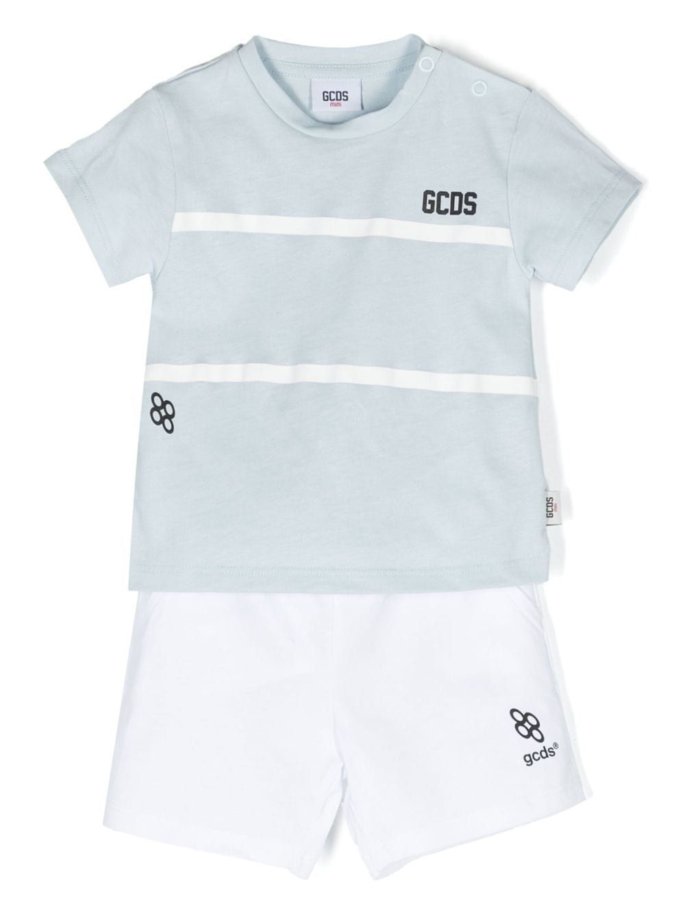 Gcds Babies' Two-piece Logo-print Cotton Tracksuit In 白色