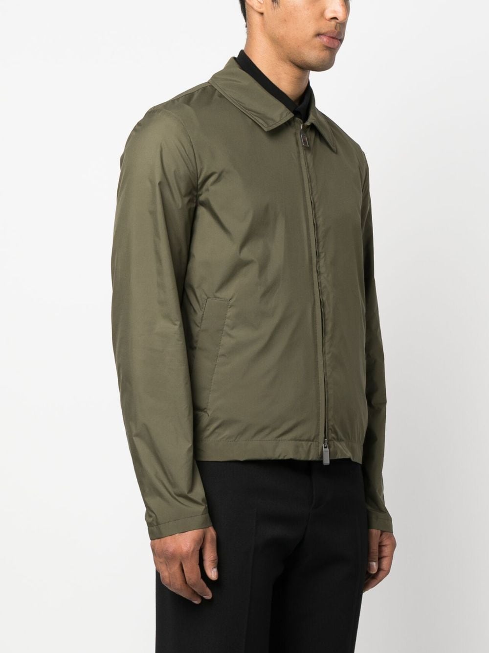Shop Canali Plain Lightweight Jacket In Green