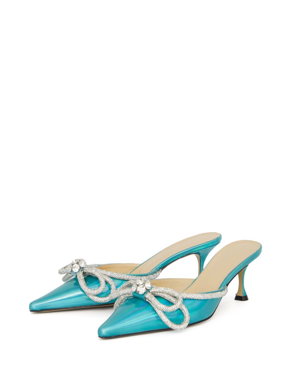 MACH & MACH iridescent-effect pumps - Blauw