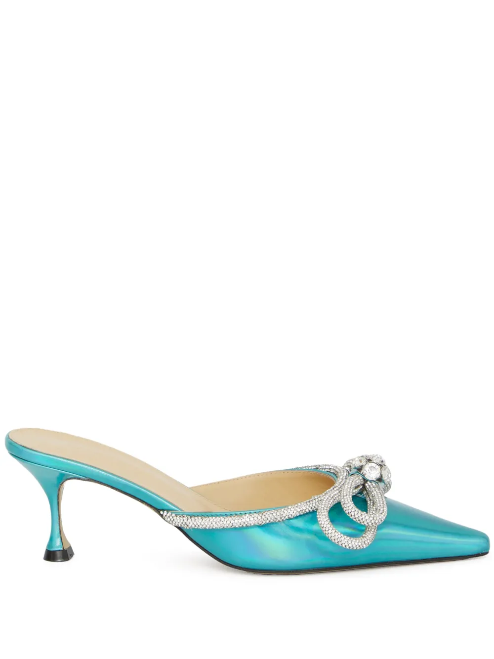 MACH & MACH iridescent-effect pumps Blue