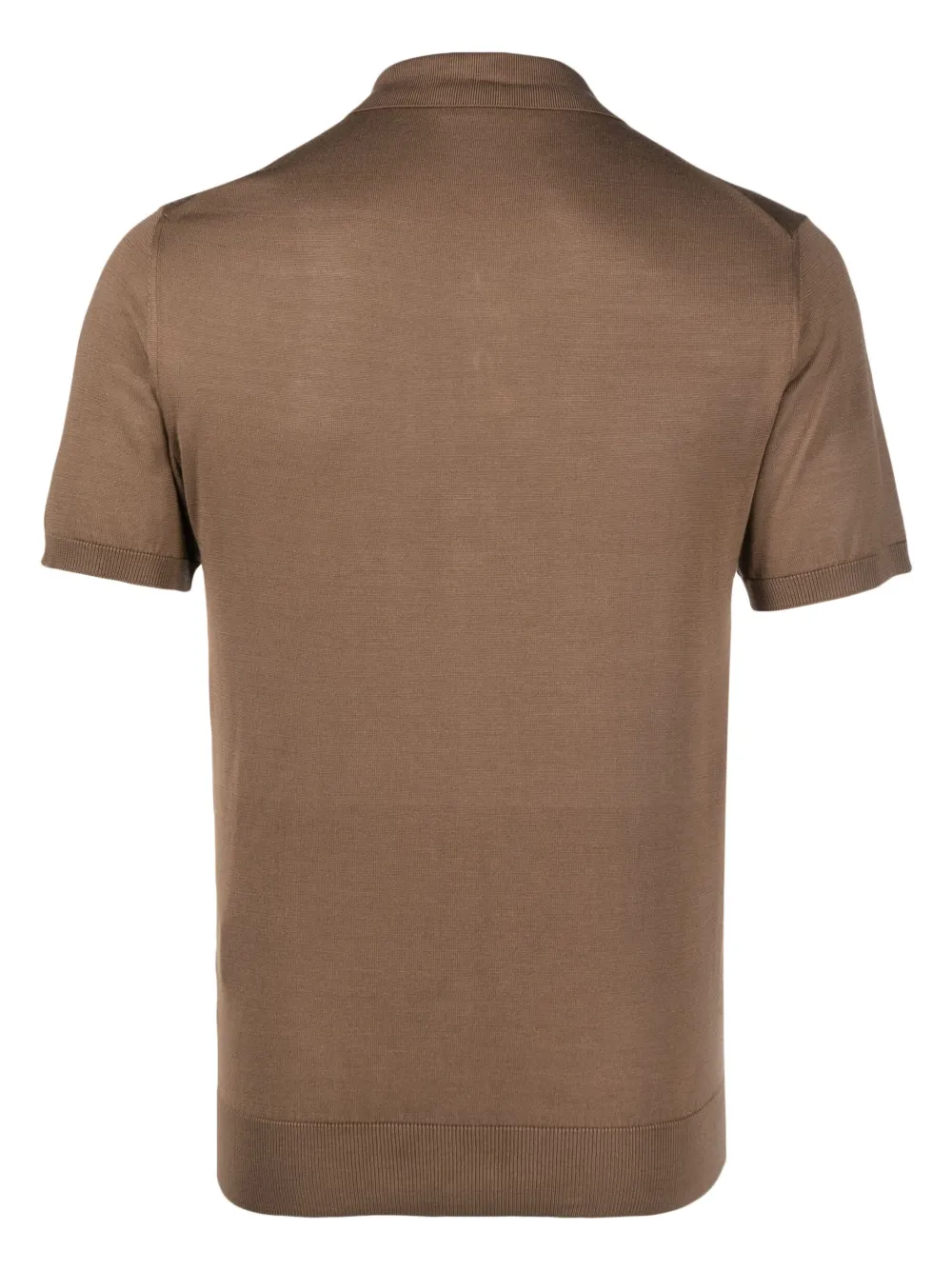 Mauro Ottaviani Zijden poloshirt - Bruin