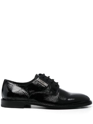 Moschino patent-finish Derby Shoes - Farfetch