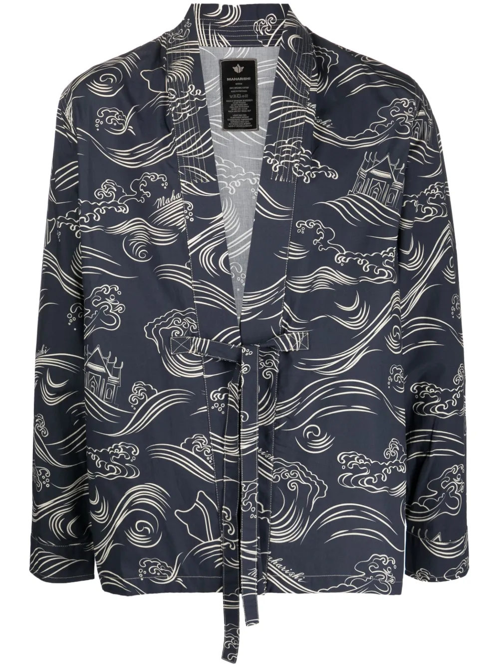 Maharishi graphic-print belted kimono