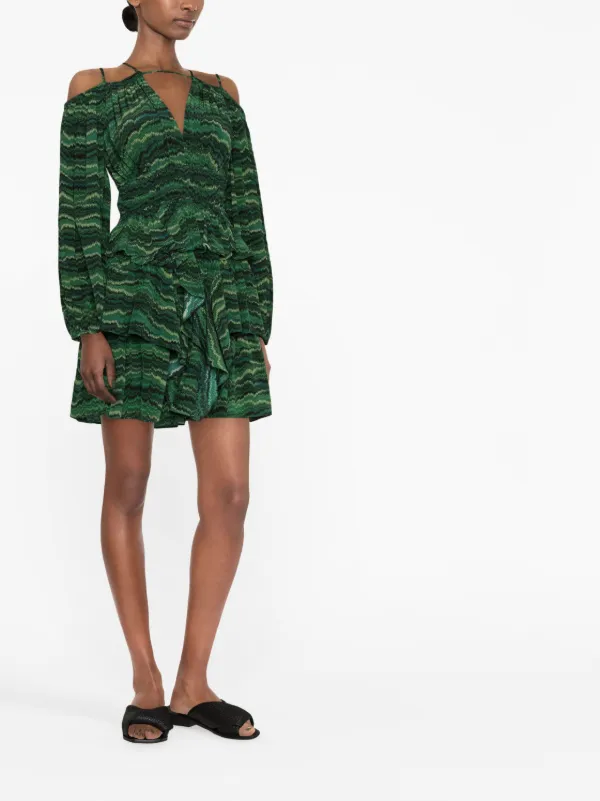 Ulla Johnson Silvia Off-Shoulder Minidress - Green