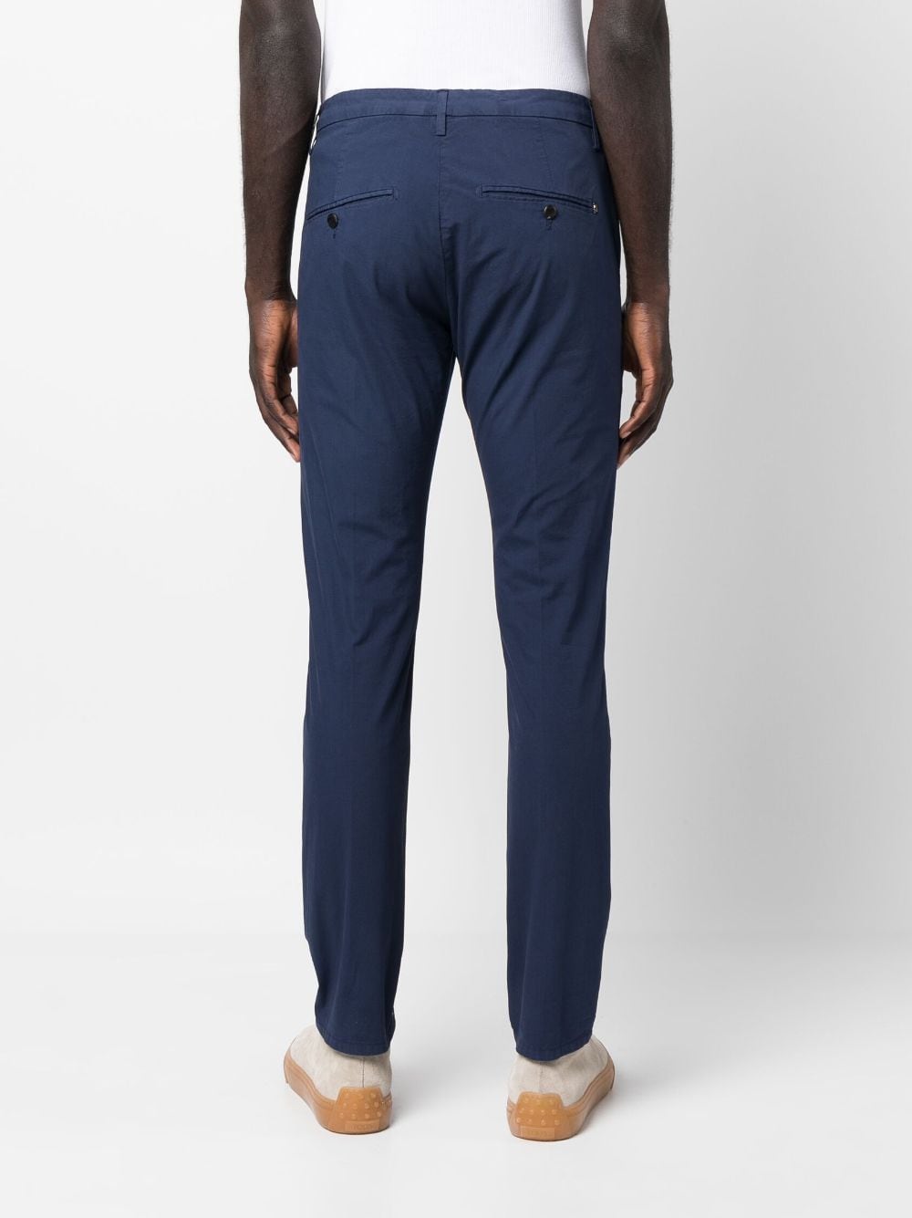 Shop Dondup Slim-fit Chino Trousers In Blue