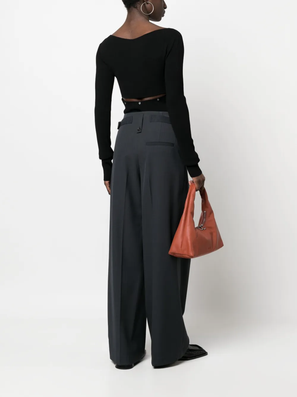Low Classic Gebreide top - Zwart