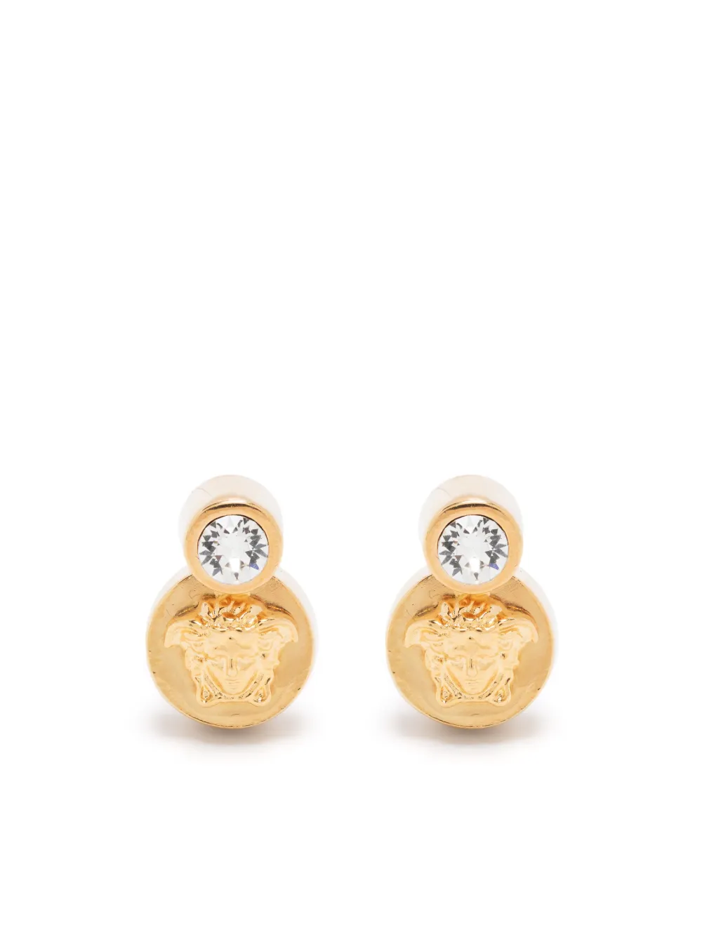 Versace Medusa Stud Earrings In Gold