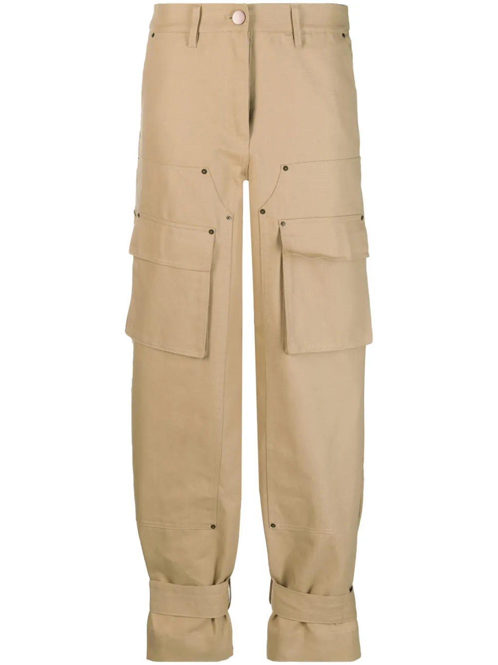 Remain Canvas Cargo Trousers In Neutrals