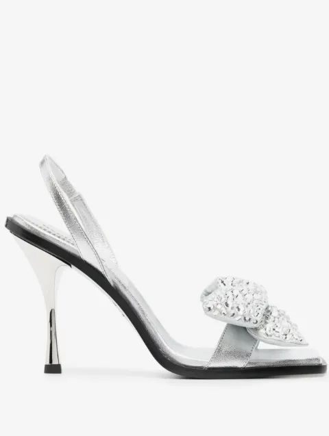 DSQUARED2 bow-detail sqaure-toe sandals