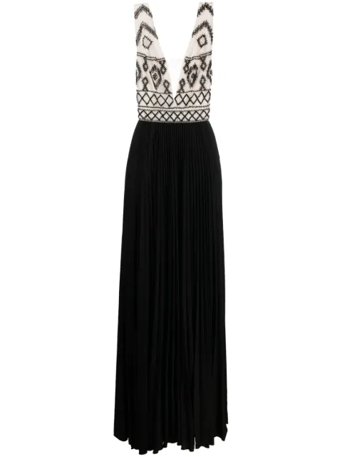 Elisabetta Franchi vestido de fiesta con bordado de rombo