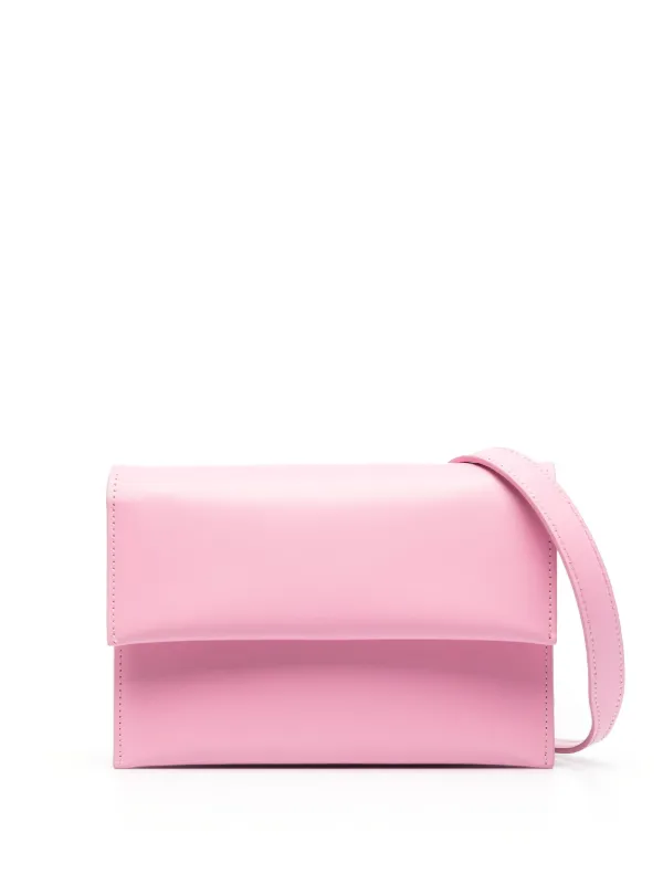 Pink leather pouch sale