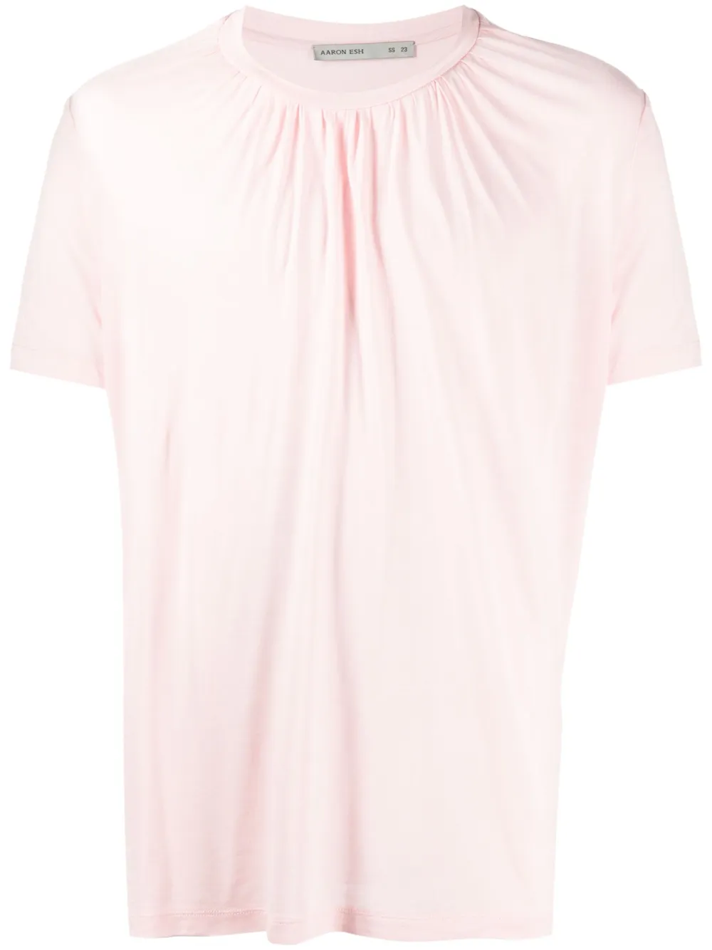 Aaron Esh Ruched-detail Short-sleeve T-shirt In Pink