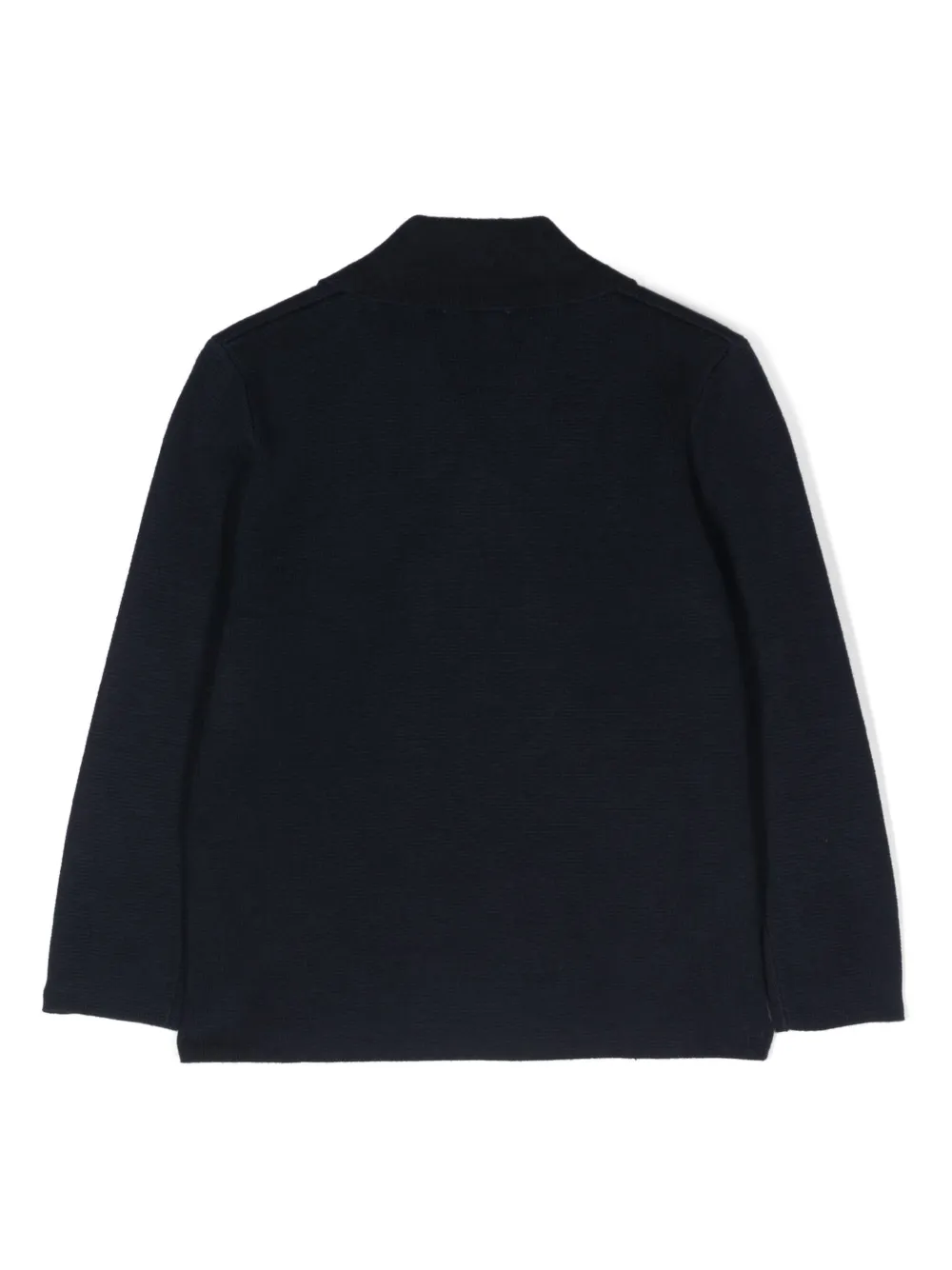 Il Gufo double-breasted knitted coat - Blauw