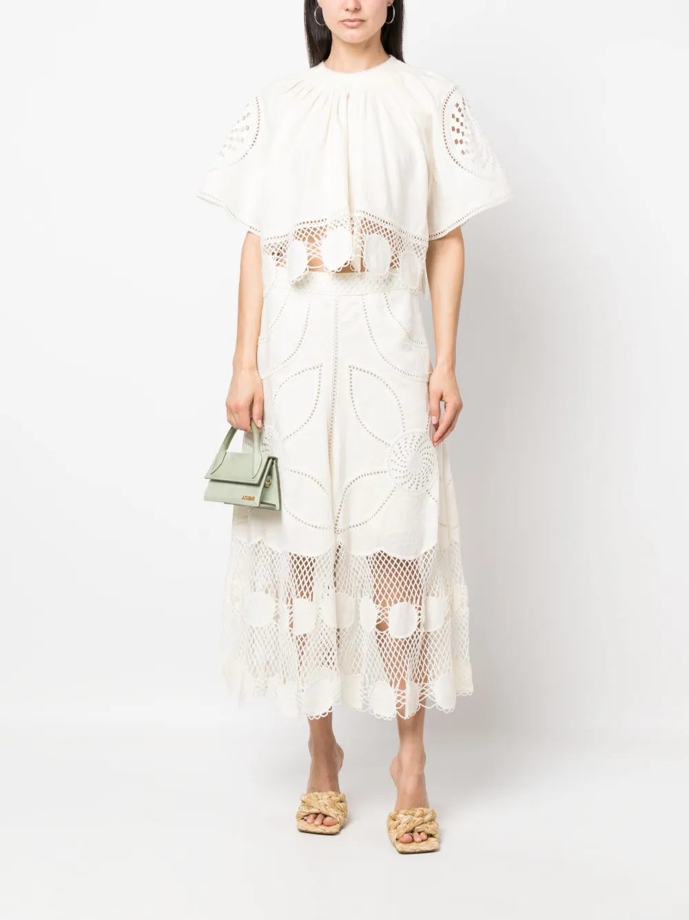 Ulla Johnson Gehaakte rok - Beige