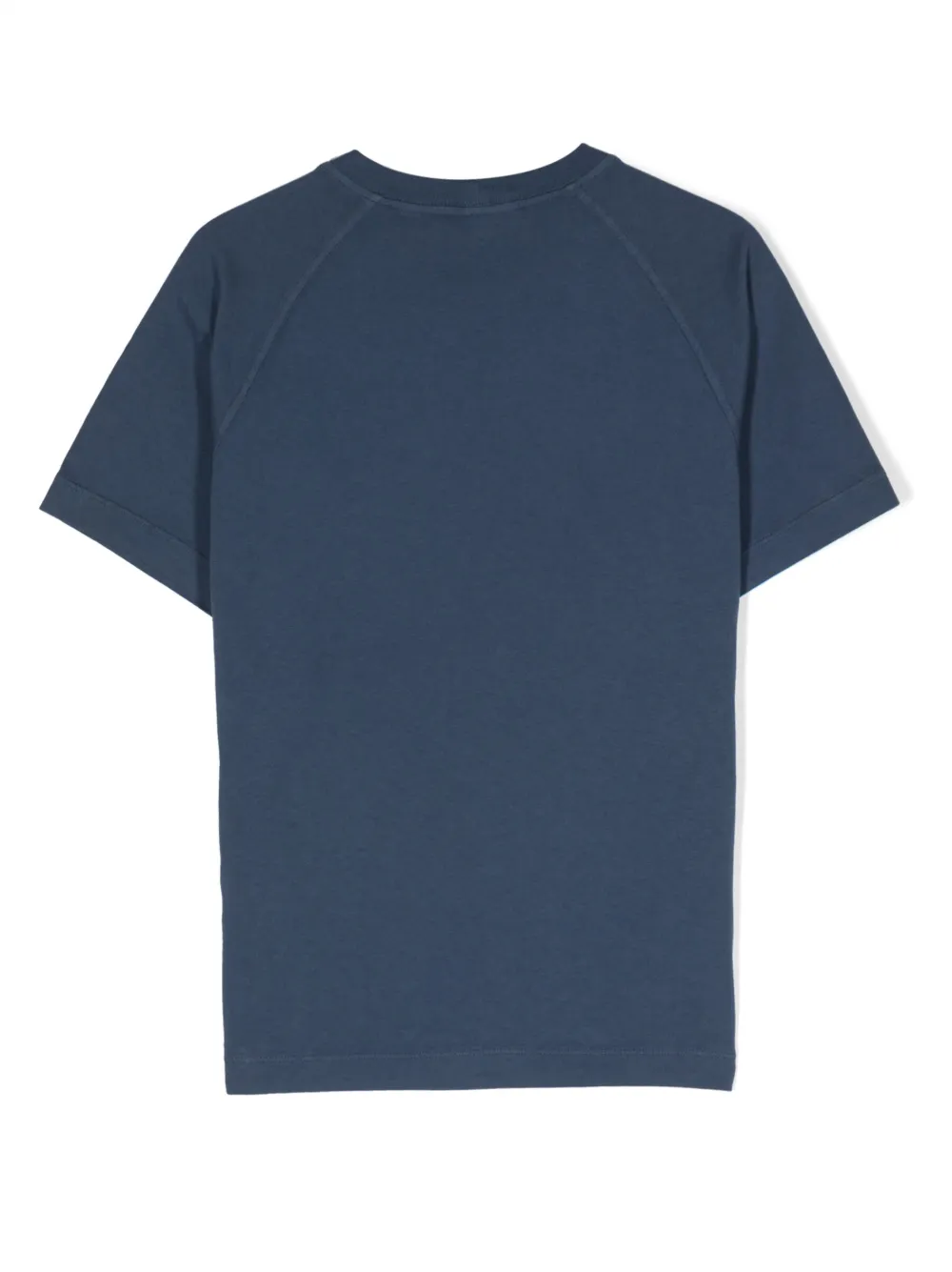 Stone Island Junior T-shirt met geborduurd logo - Zwart